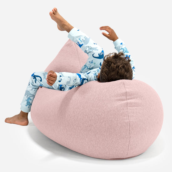 Großer Sitzsack für Kinder 2-6 Jahre - Elastische Baumwolle Baby Pink 04