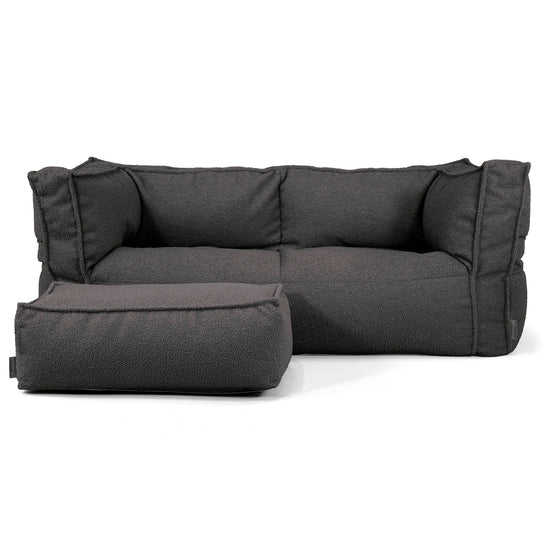 2-Sitzer Albert Sitzsacksofa - Bouclé Graphitgrau_02