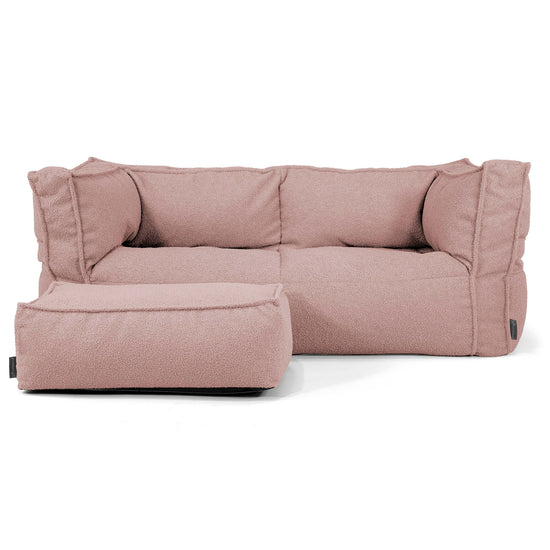 2-Sitzer Albert Sitzsacksofa - Bouclé Pink_02