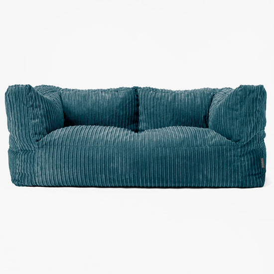 2-Sitzer Albert Sitzsacksofa - Cord Blaugrün 01