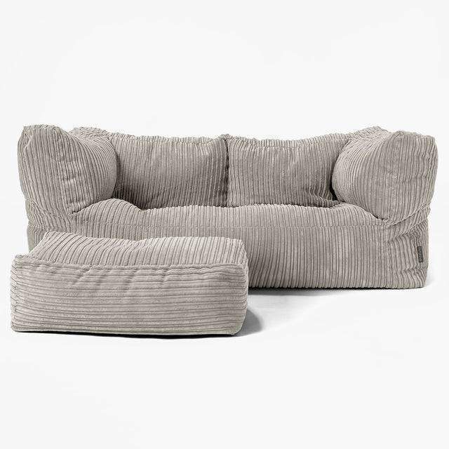 2-Sitzer Albert Sitzsacksofa - Cord Nerzfarben 02