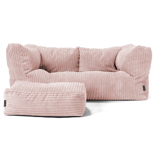 2-Sitzer Albert Sitzsacksofa - Cord Rosa 02