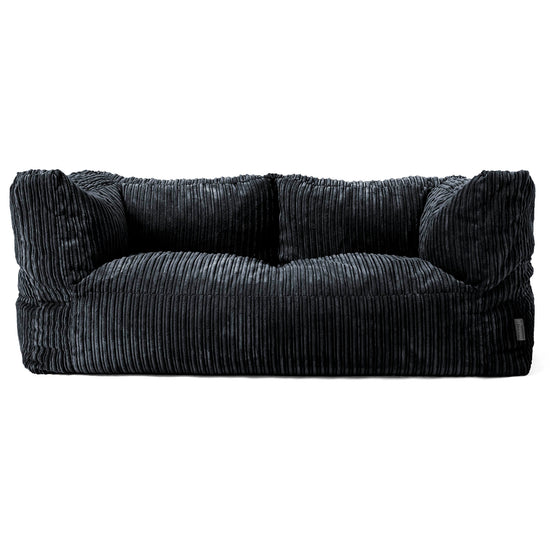 2-Sitzer Albert Sitzsacksofa - Cord Schwarz 01