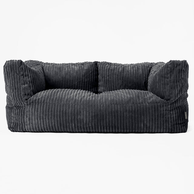 2-Sitzer Albert Sitzsacksofa - Cord Schwarz 01