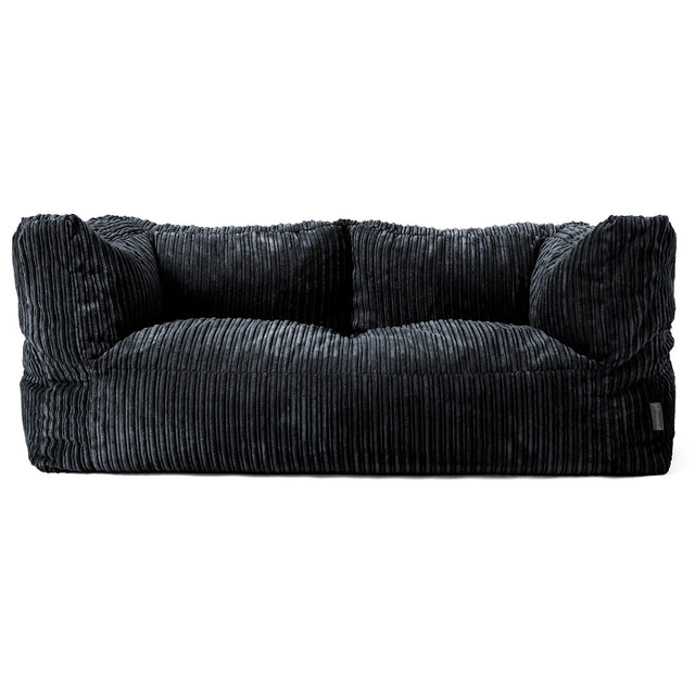 2-Sitzer Albert Sitzsacksofa - Cord Schwarz 01