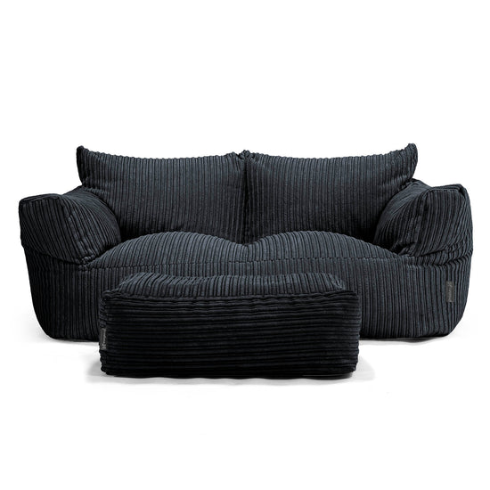 Josephine Sitzsack Sofa - Cord Schwarz 02
