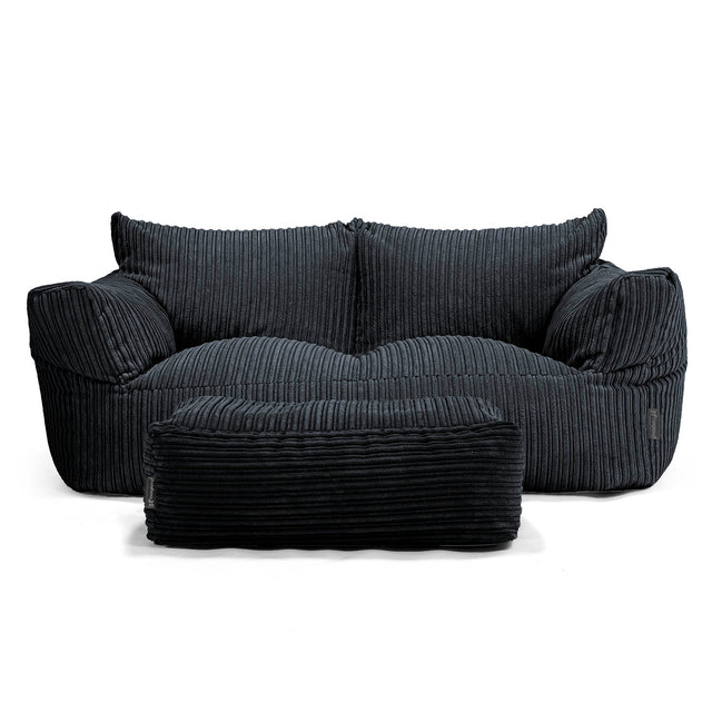 Josephine Sitzsack Sofa - Cord Schwarz 02
