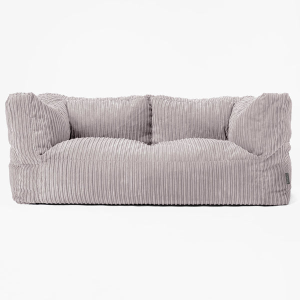 2-Sitzer Albert Sitzsacksofa - Cord Silbergrau 01