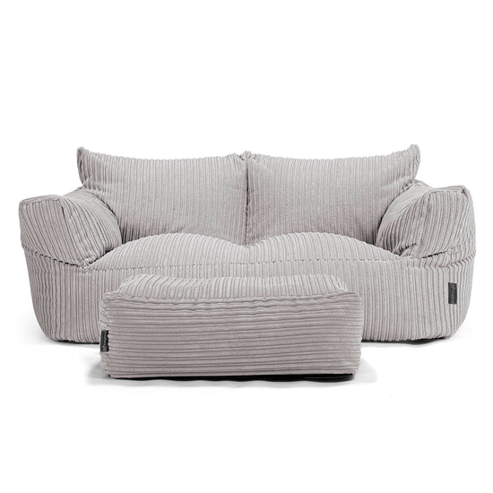 Josephine Sitzsack Sofa - Cord Silbergrau 02