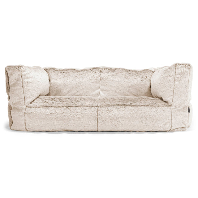 2-Sitzer Albert Sitzsacksofa - Kaninchen Kunstfell Goldbraun 01