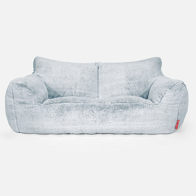 Josephine Sitzsack Sofa - Kaninchen Kunstfell Pastellblau 01
