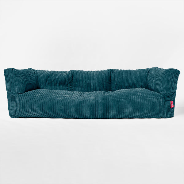 3-Sitzer Albert Sitzsacksofa - Cord Blaugrün 01
