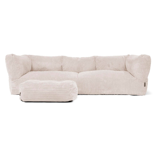 3-Sitzer Albert Sitzsacksofa - Cord Elfenbein 02