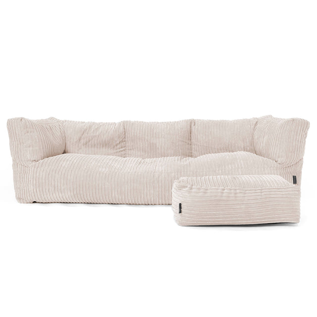 3-Sitzer Albert Sitzsacksofa - Cord Elfenbein 02