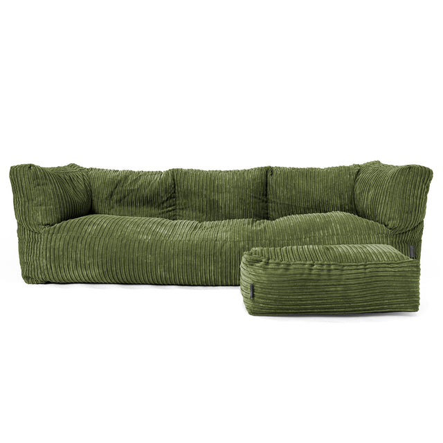 3-Sitzer Albert Sitzsacksofa - Cord Nadelwaldgrün 02