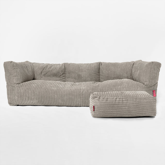 3-Sitzer Albert Sitzsacksofa - Cord Nerzfarben 02