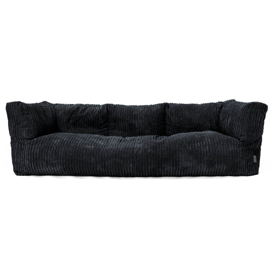 3-Sitzer Albert Sitzsacksofa - Cord Schwarz 01