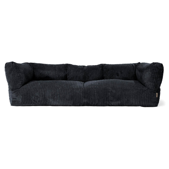 3-Sitzer Albert Sitzsacksofa - Cord Schwarz 01