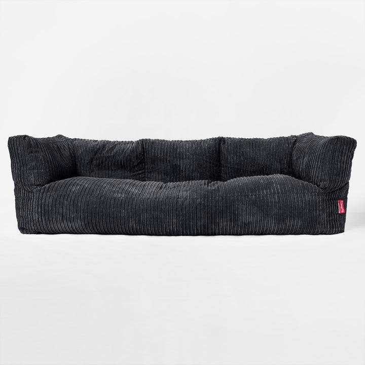 3-Sitzer Albert Sitzsacksofa - Cord Schwarz 01