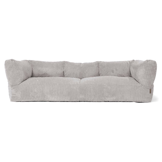 3-Sitzer Albert Sitzsacksofa - Cord Silbergrau 01