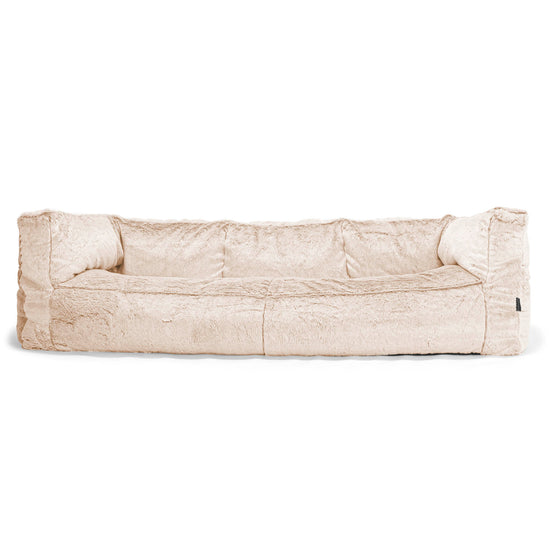 3-Sitzer Albert Sitzsacksofa - Kaninchen Kunstfell Weiß 01