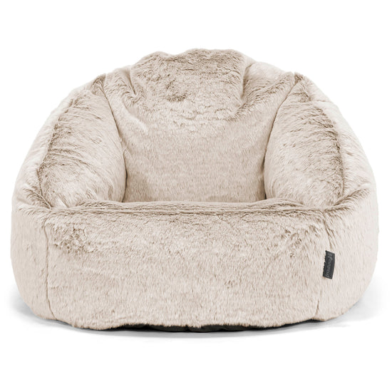 Bubble Sitzsack Sessel - Kaninchen Kunstfell Goldbraun 01