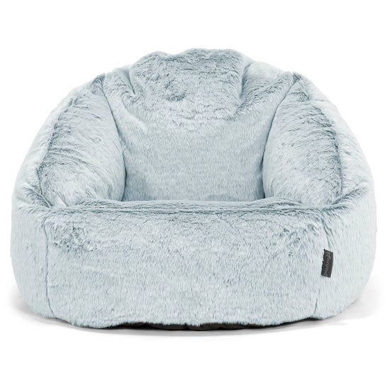 Bubble Sitzsack Sessel - Kaninchen Kunstfell Pastellblau 01