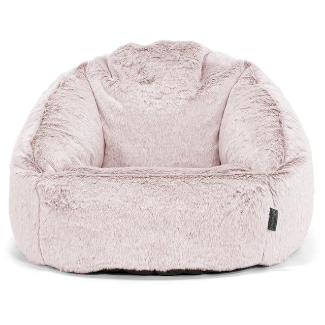 Bubble Sitzsack Sessel - Kaninchen Kunstfell Pastellrosa 01
