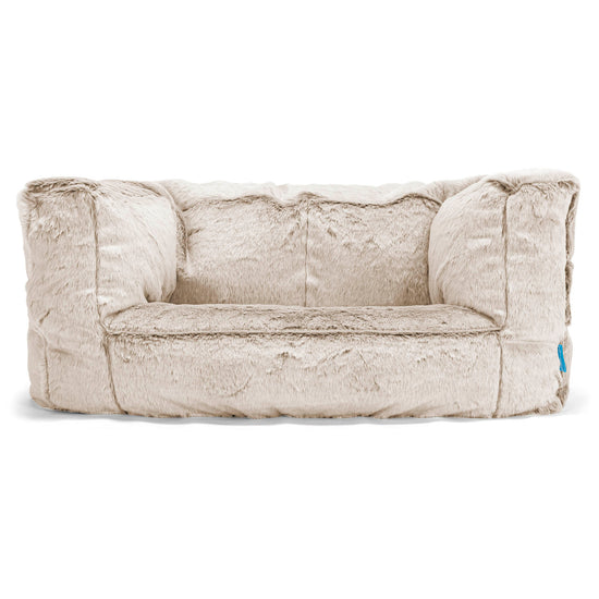 Kindersofa Albert 2-6 jahren - Kaninchen Kunstfell Goldbraun 01