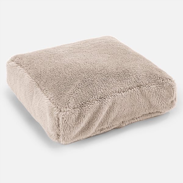 Bodenkissen - Teddy Kunstfell Nerzfarben 01