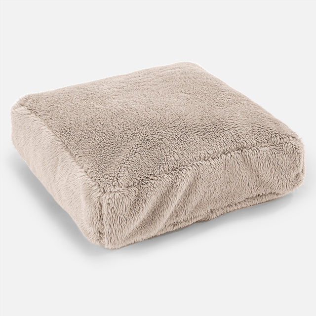 Bodenkissen - Teddy Kunstfell Nerzfarben 01