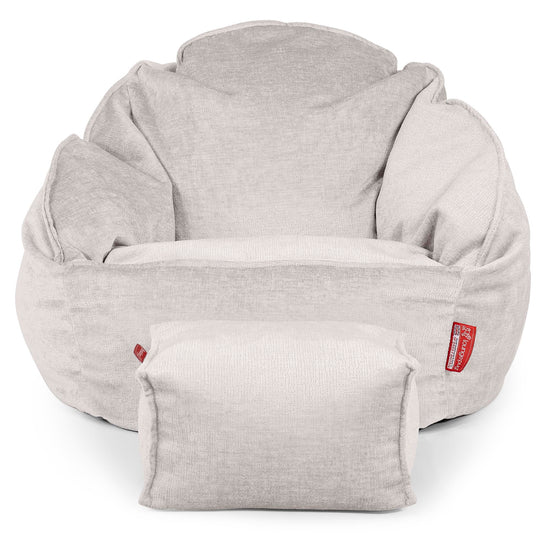 Bubble Sitzsack Sessel - Chenille Creme 02