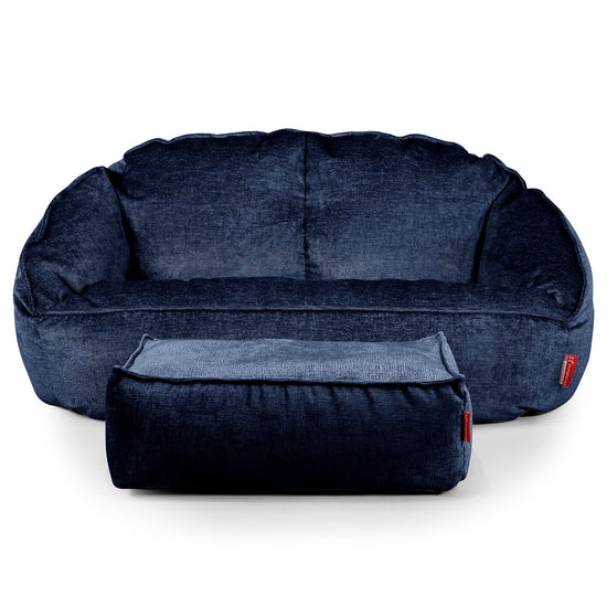 Bubble Sitzsack Sofa - Chenille Marineblau 02