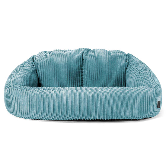 Bubble Sitzsack Sofa - Cord Türkis 01