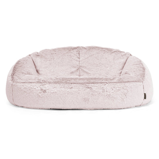 Bubble Sitzsack Sofa - Kaninchen Kunstfell Pastellrosa 01