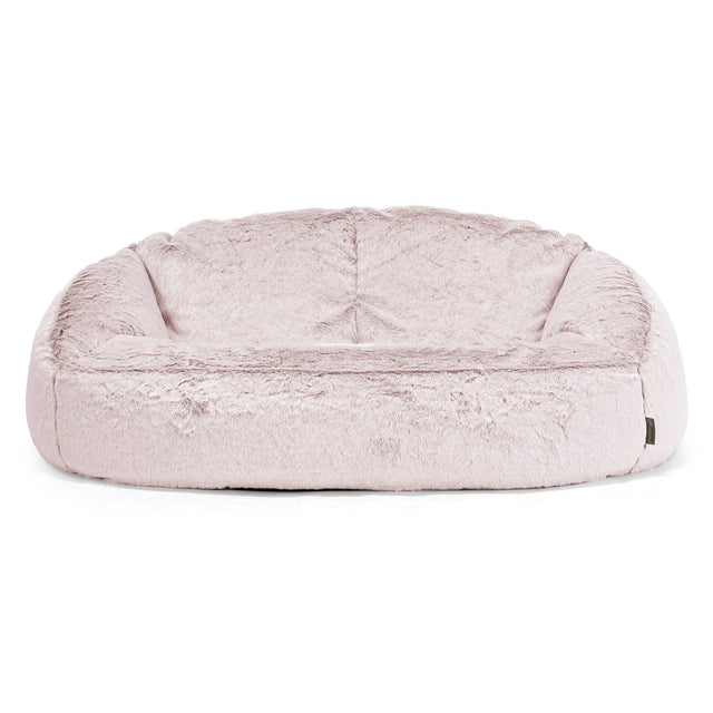 Bubble Sitzsack Sofa - Kaninchen Kunstfell Pastellrosa 01