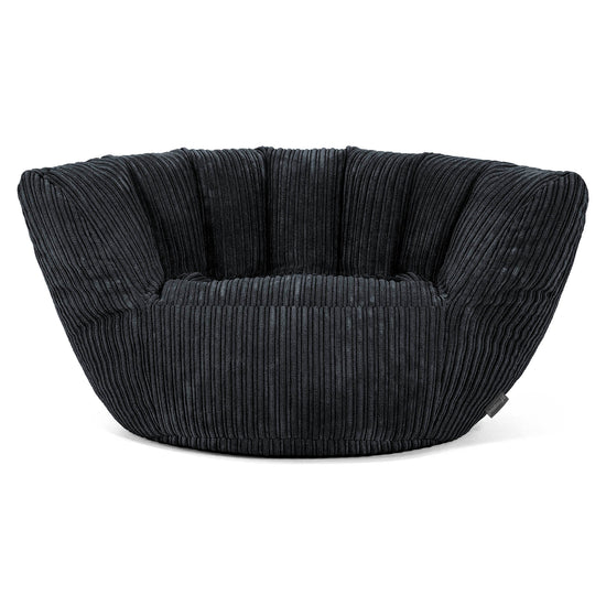 Charles Vintish Sitzsack - Cord Schwarz 01