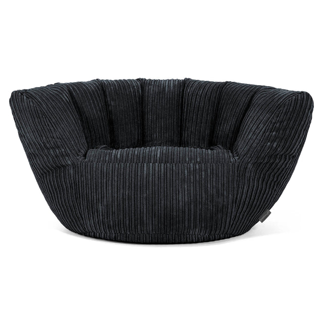 Charles Vintish Sitzsack - Cord Schwarz 01