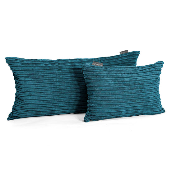 Riesen Kissen 40 x 80cm - Cord Blaugrün 03
