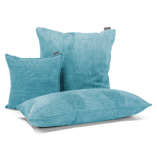 Riesen Kissen 40 x 80cm - Pom-Pom Türkis 03