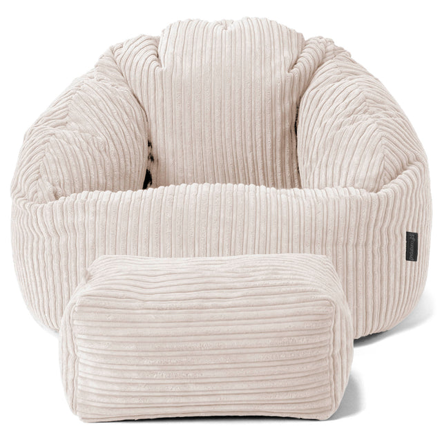 Bubble Sitzsack Sessel - Cord Elfenbein 02