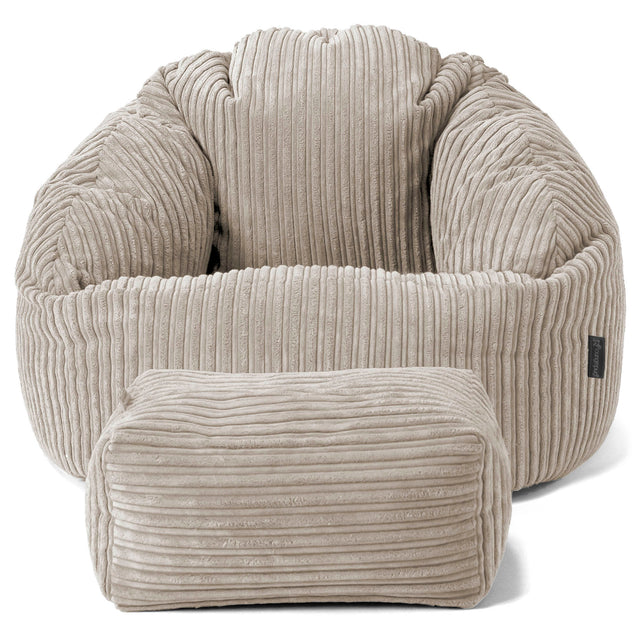 Bubble Sitzsack Sessel - Cord Nerzfarben 02