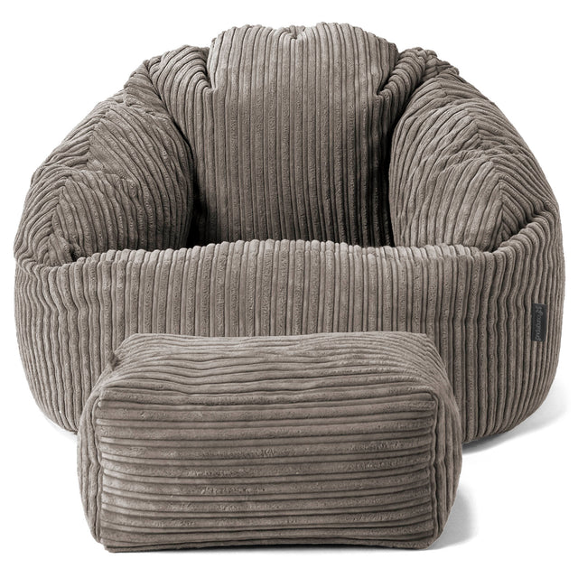 Bubble Sitzsack Sessel - Cord Graphitgrau 02