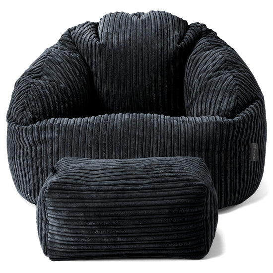 Bubble Sitzsack Sessel - Cord Schwarz 02