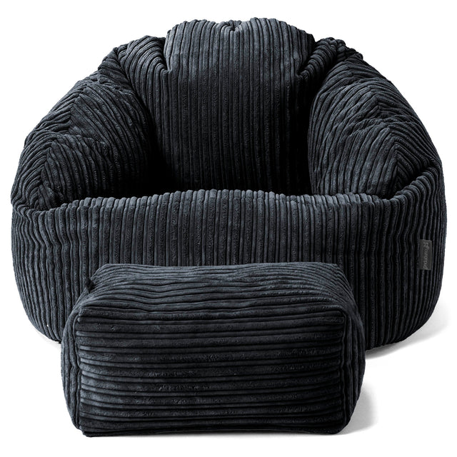 Bubble Sitzsack Sessel - Cord Schwarz 02