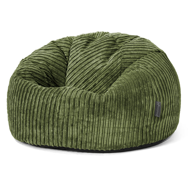 Klassischer Sitzsack Sessel - Cord Nadelwaldgrün 01