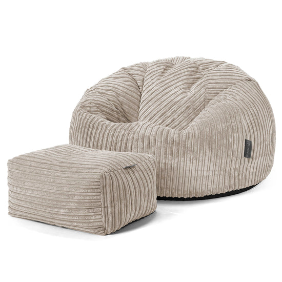 Klassischer Sitzsack Sessel - Cord Nerzfarben 02