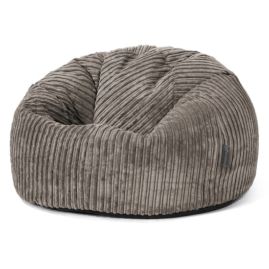 Klassischer Sitzsack Sessel - Cord Graphitgrau 01