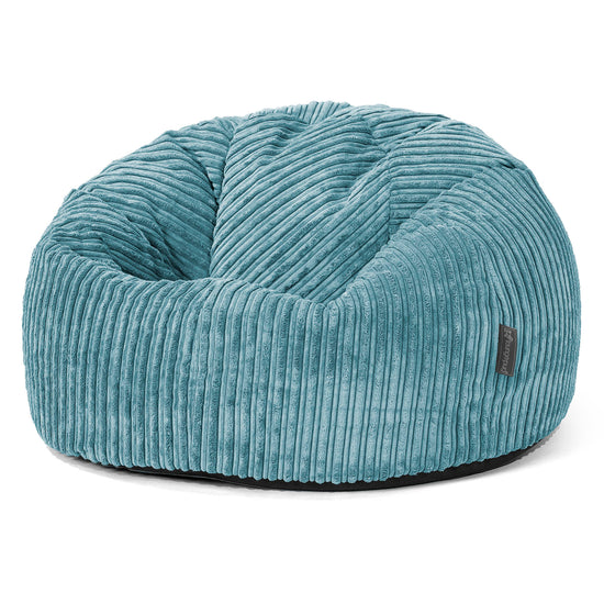Klassischer Sitzsack Sessel - Cord Türkis 01