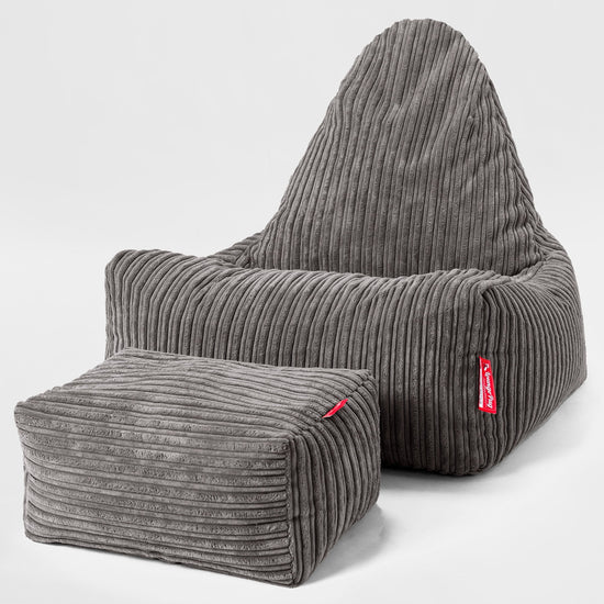 Skandi-Lounge Sitzsack - Cord Schiefergrau 02